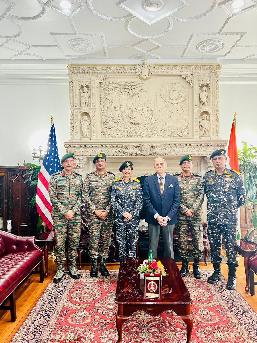 Indian envoy meets visiting armed forces medical team in Washington