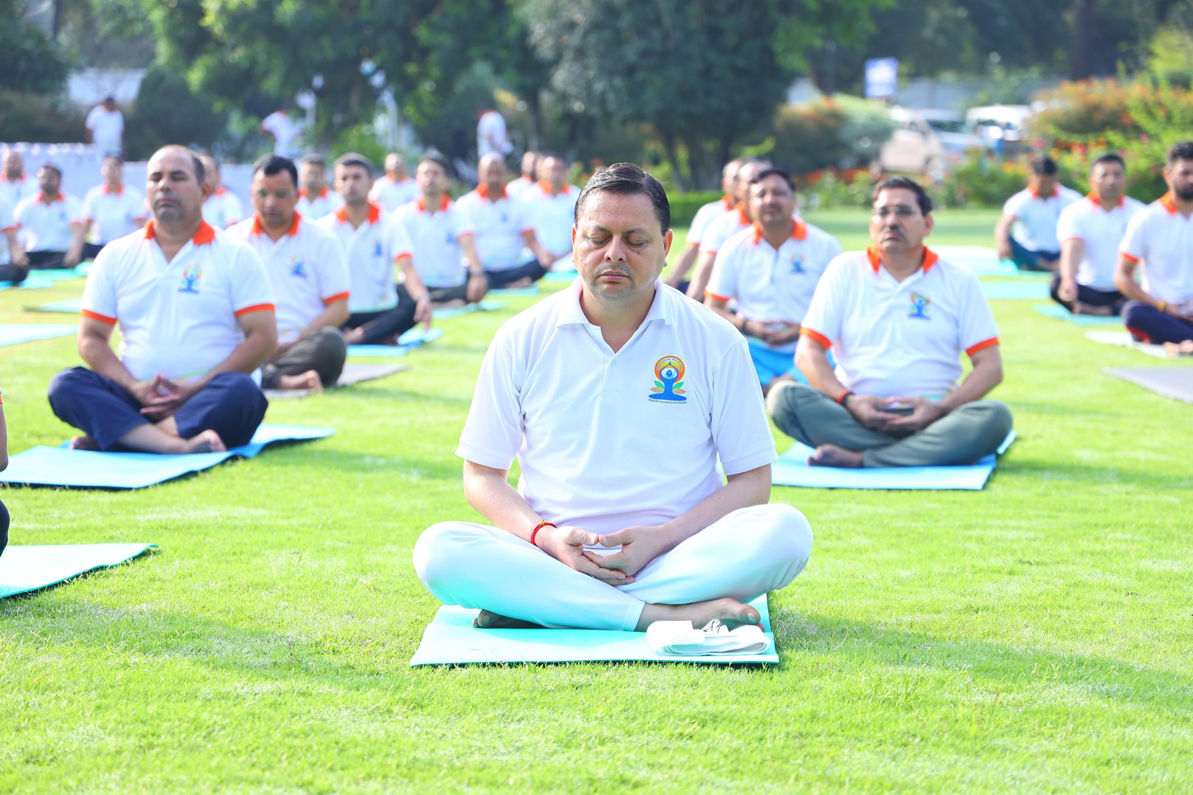 Uttarakhand CM Dhami leads yoga session ahead of International Day on June 21