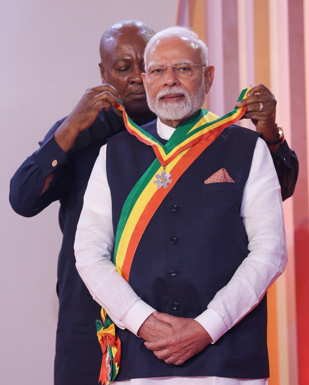 Prime Minister Modi conferred Ghana's highest national honour