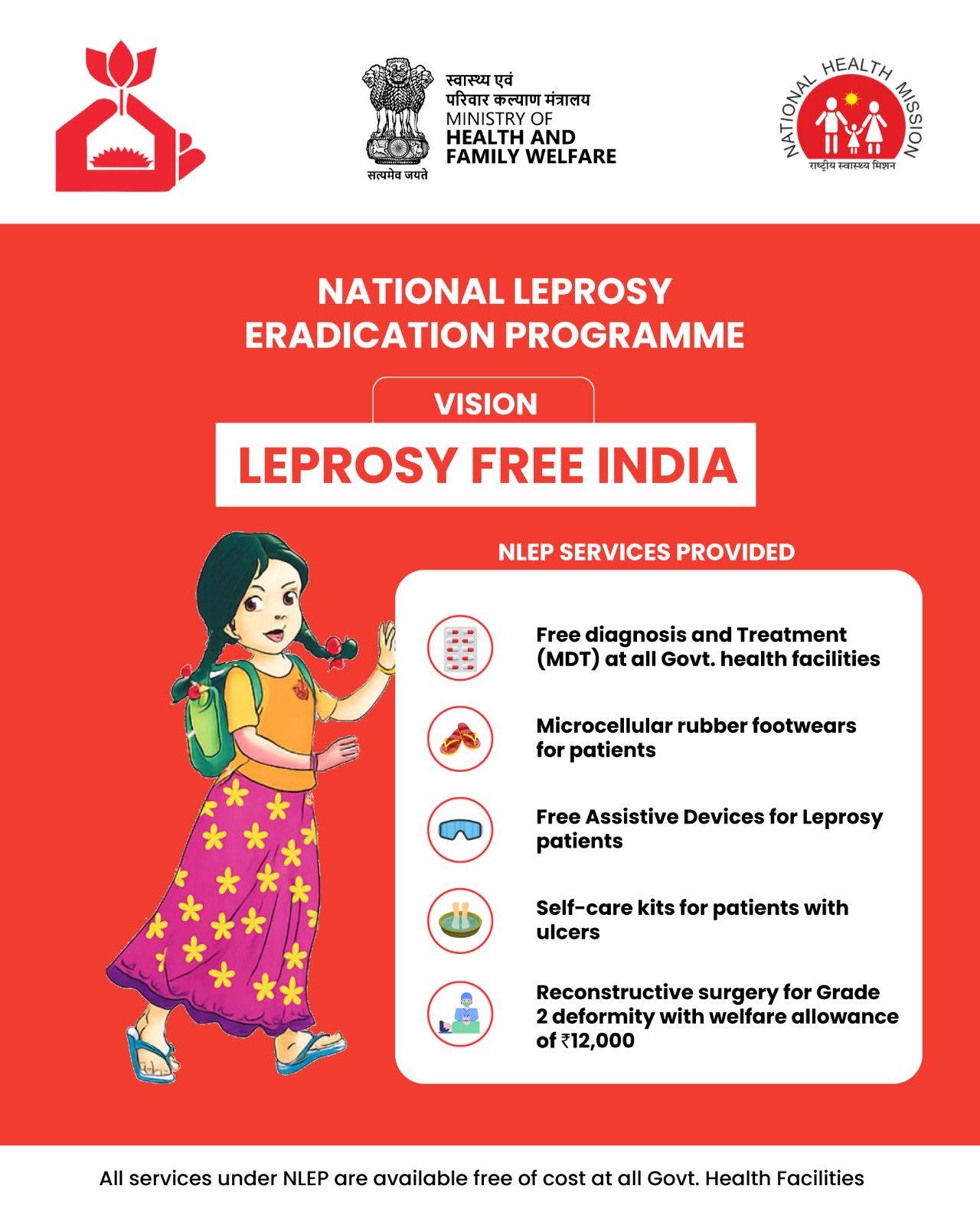 Free diagnosis, treatment ensuring a leprosy-free India: Govt