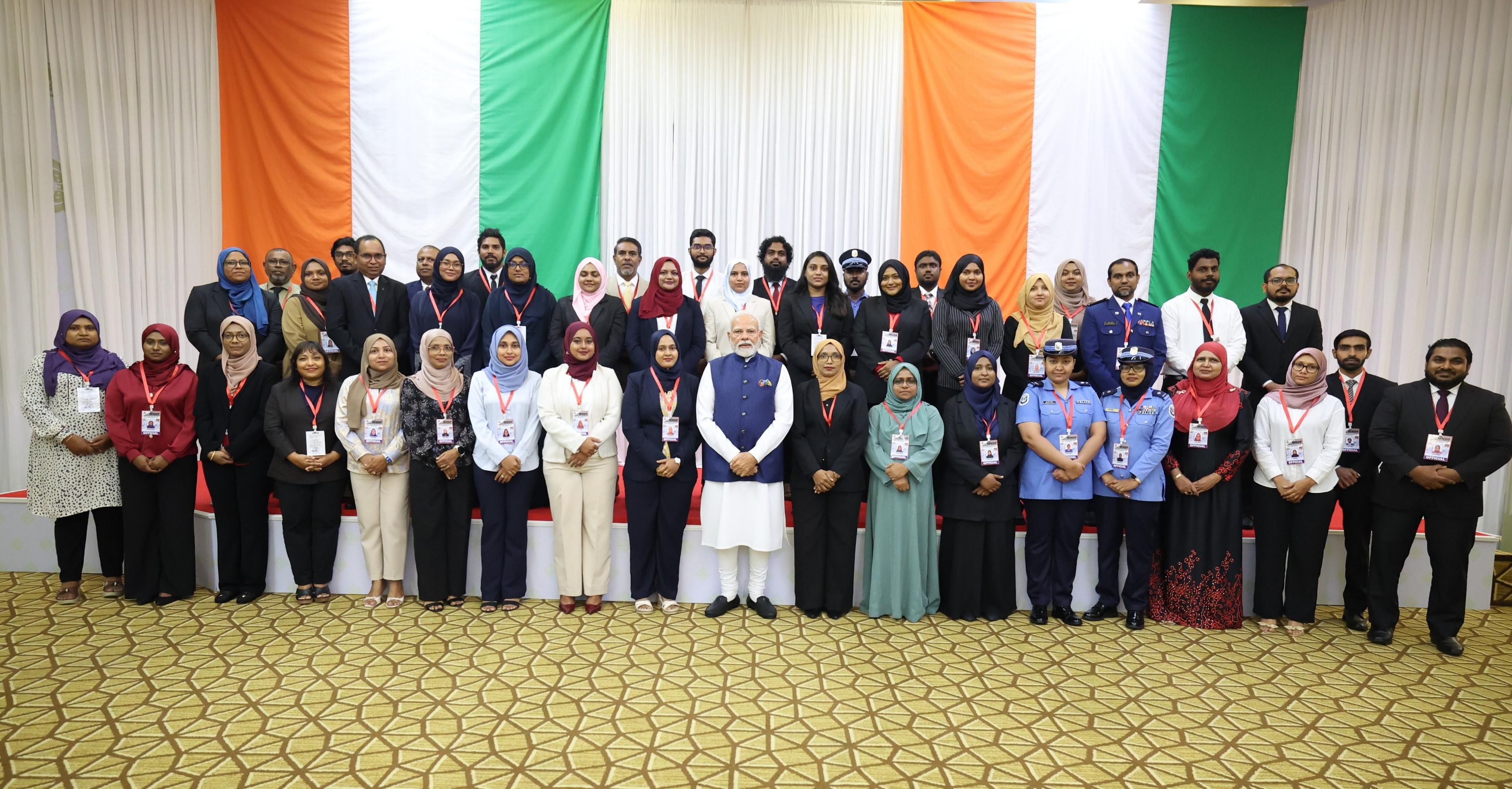 PM Modi interacts with ITEC beneficiaries in Maldives