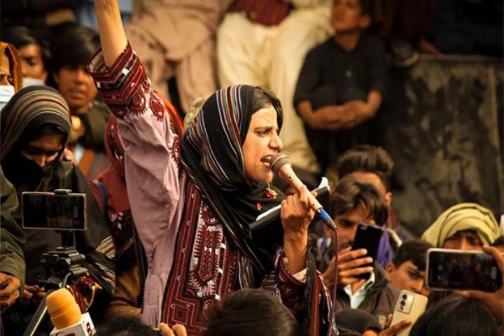 Baloch activist Mahrang Baloch offers condolence