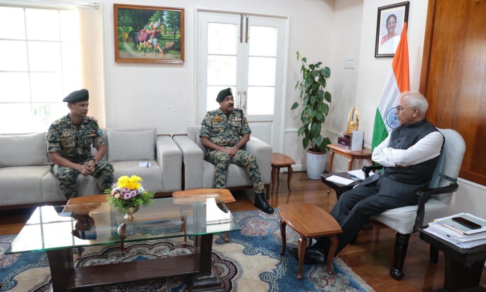 Top BSF officers discuss Manipur security situation with Governor
